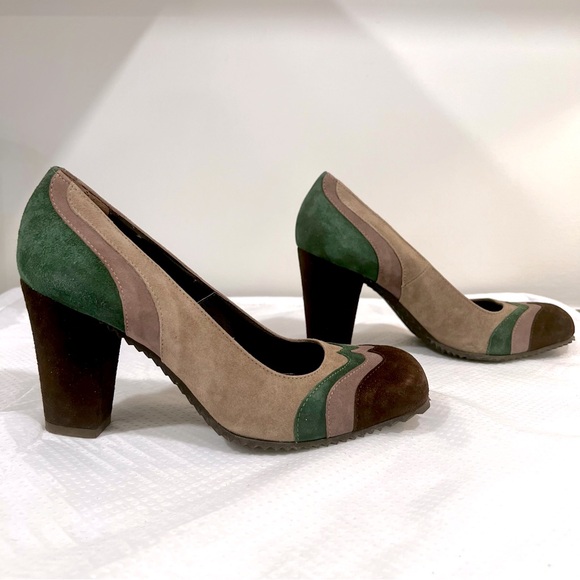 Pret a Dancer Shoes - Pret a Dancer Italian Suede Block Heel Made in Italy Women’s Size 7